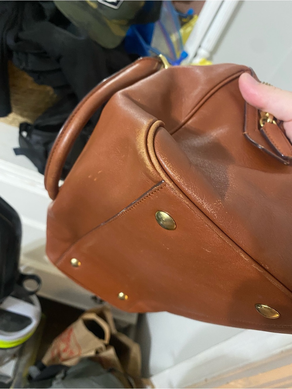 Coach Cognac Leather Satchel with Tassel Accents - Picture 5 of 8